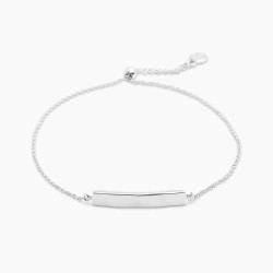 Bespoke Plate Adjustable Bracelet (Silver)