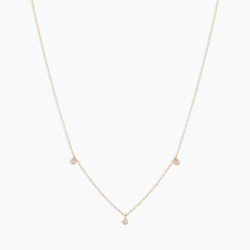 Classic Pink Sapphire Trio Necklace