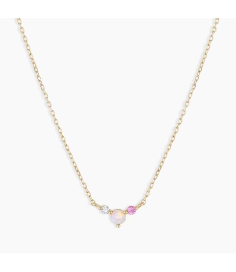 Diamond and Pink Sapphire Necklace
