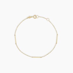 14k Gold Rose Bar Bracelet