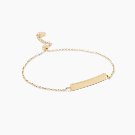 Bespoke Plate Adjustable Bracelet (Gold)
