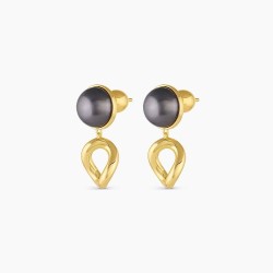 Lou Pearl Earrings (Black)