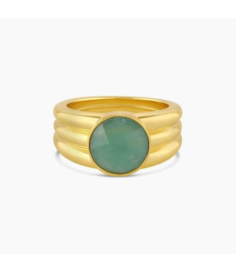 Power Gemstone Reed Ring for Luck