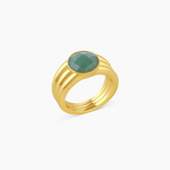Power Gemstone Reed Ring for Luck