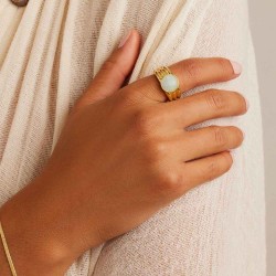 Power Gemstone Reed Ring  for Truth